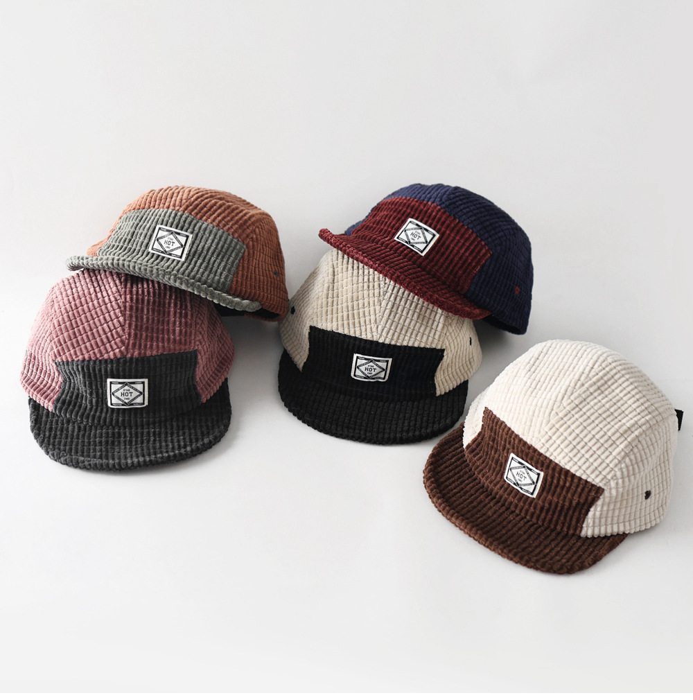 Corduroy Cap 5 Panel - Sonbahar Kış Yeni 5 Panelli Renk