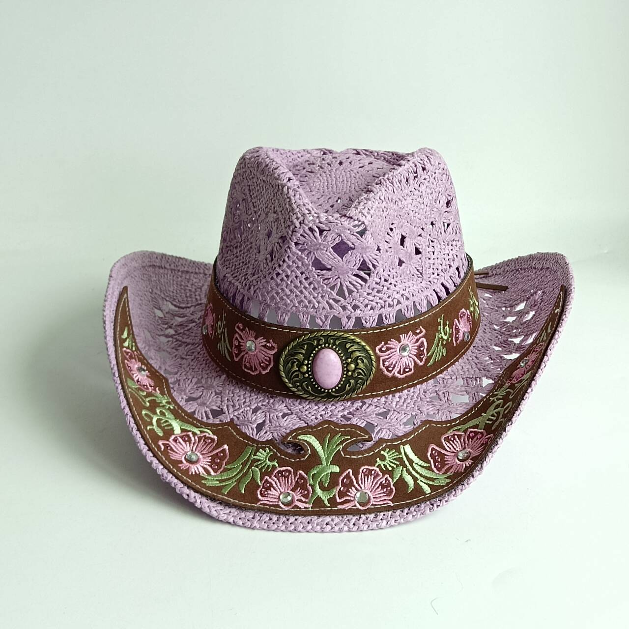 Kadınlar için Oymalı Kroşe Bat - Cowboy Hat Straw incelemesi ve fiyatı