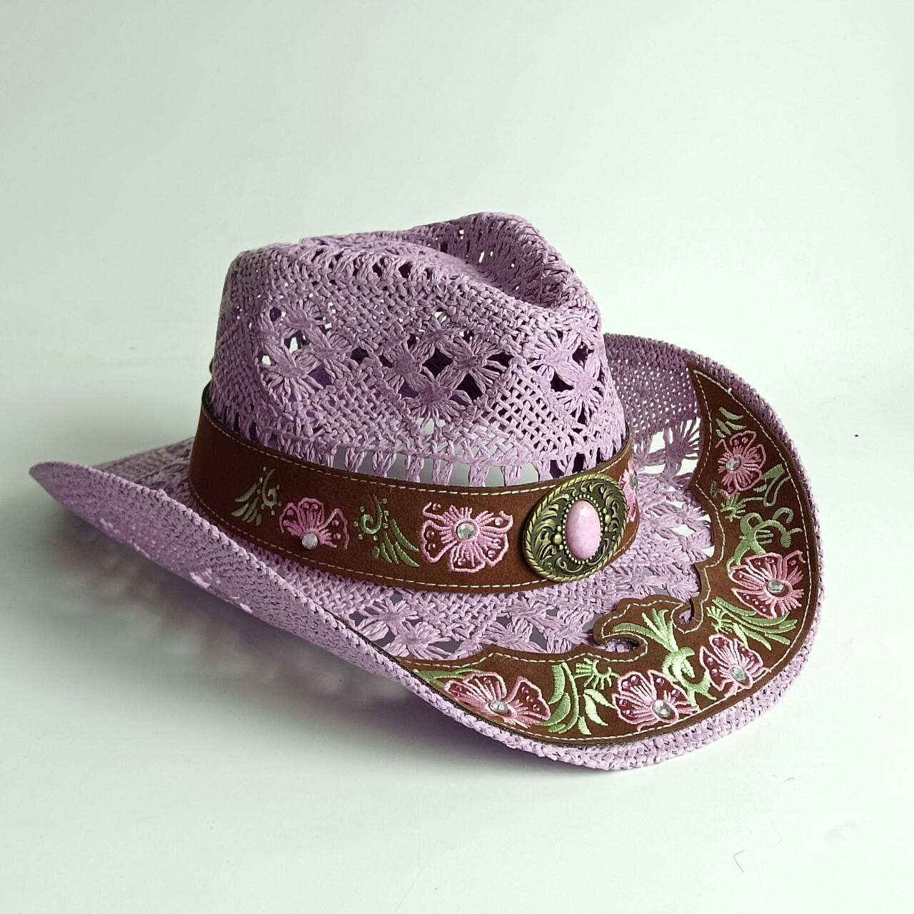 Kadınlar için Oymalı Kroşe Bat - Cowboy Hat Straw incelemesi ve fiyatı
