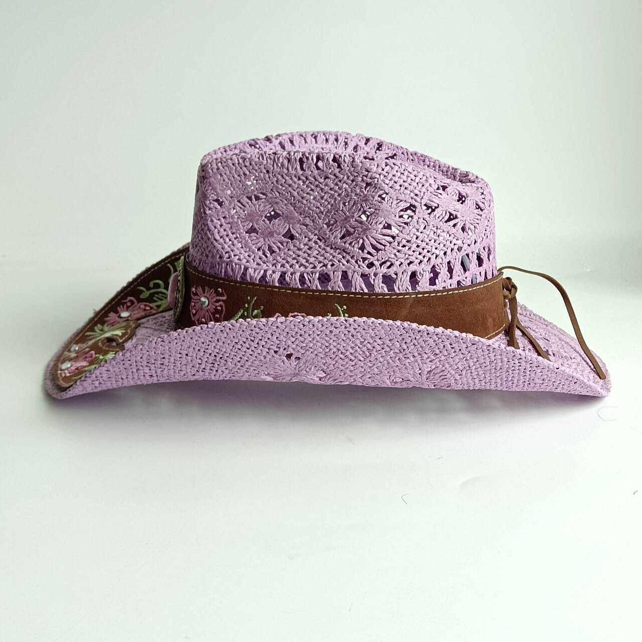 Kadınlar için Oymalı Kroşe Bat - Cowboy Hat Straw incelemesi ve fiyatı