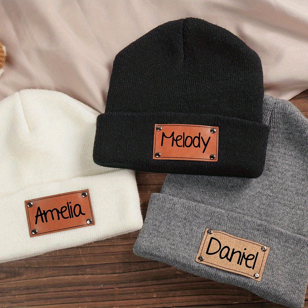 İsim Yazılı Özel Deri Etiketli - Beanie Cuffed Knit incelemesi ve fiyatı